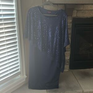 Navy blue sequin dress size 18